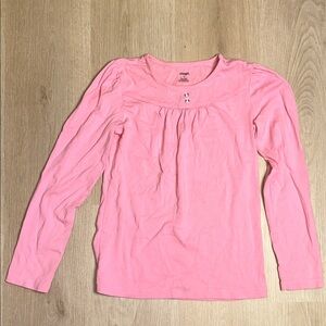 Gymboree Pink 100% Cotton Top with Button Detail Girl’s size 12